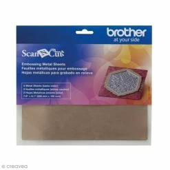 Meilleur prix ⌛ Brother Accessoires ScanNcut Feuilles De Cuivre Pour Embossage ScanNcut - 20 X 15,5 Cm - 2 Pcs 👏