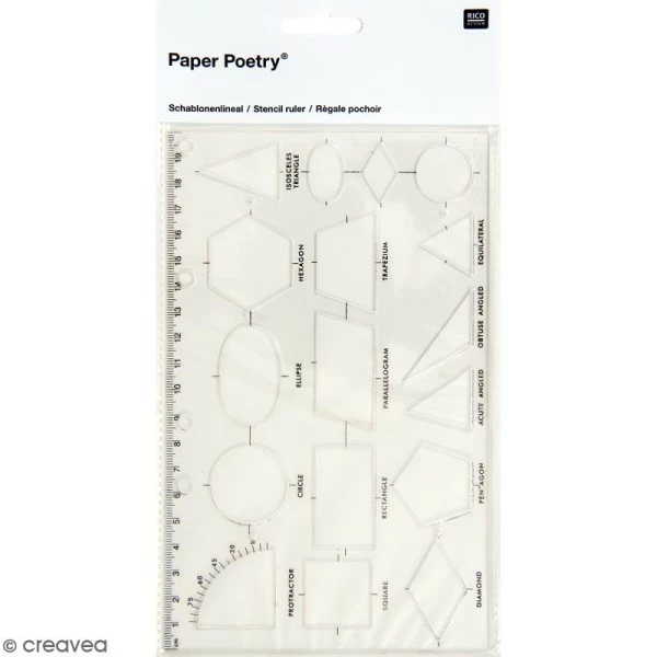 Sortie 🎁 Rico Design Accessoires Pour Dessin Technique Règle Organigraphe - 20 X 12,6 Cm - 17 Formes 🌟 3 Sortie 🎁 Rico Design Accessoires Pour Dessin Technique Règle Organigraphe - 20 X 12,6 Cm - 17 Formes 🌟