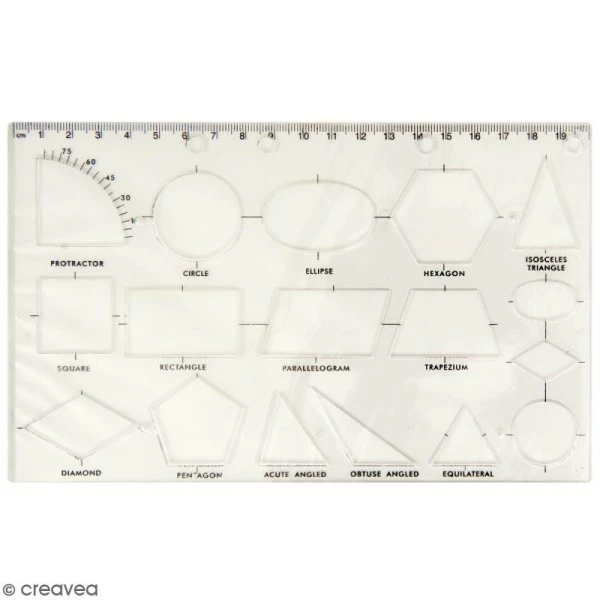 Sortie 🎁 Rico Design Accessoires Pour Dessin Technique Règle Organigraphe - 20 X 12,6 Cm - 17 Formes 🌟 4 Sortie 🎁 Rico Design Accessoires Pour Dessin Technique Règle Organigraphe - 20 X 12,6 Cm - 17 Formes 🌟 – Image 2