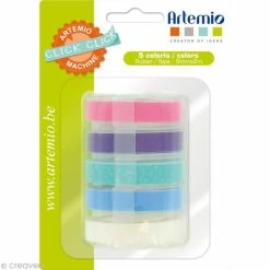 Meilleur prix 👏 Etiqueteuse Manuelle Recharge Pour étiqueteuse Click Click Artemio - Ass. 5 Rubans Set 3 👏