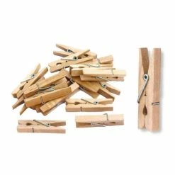 Vente flash 🤩 Outils Divers 50 Pinces A Linge 4,8Cm Naturelles Ctop 7617 ⭐