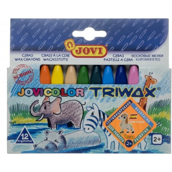 De gros 👍 Outils Divers Boite De 12 Craies De Cire Jovicolor Triwax - Jovi 👍 3 De gros 👍 Outils Divers Boite De 12 Craies De Cire Jovicolor Triwax - Jovi 👍
