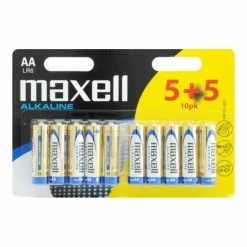 Promo 🛒 Piles Alkaline Aa Lr6 5+5 - Maxell 👏