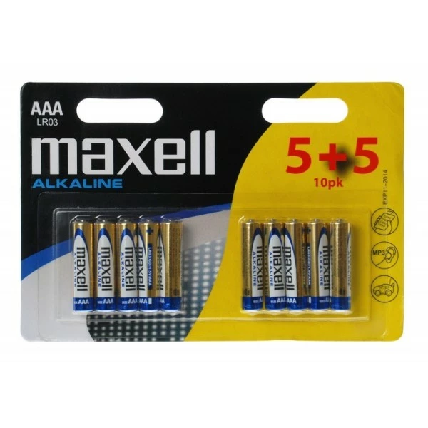 Promo 😍 Piles Alkaline Aaa Lr03 5+5 - Maxell ✔️ 3 Promo 😍 Piles Alkaline Aaa Lr03 5+5 - Maxell ✔️