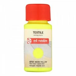 De gros 🎁 Royal Talens Outils Divers Peinture Pour Textile - Jaune Néon - Talens Art Creation - 50ml 🎉