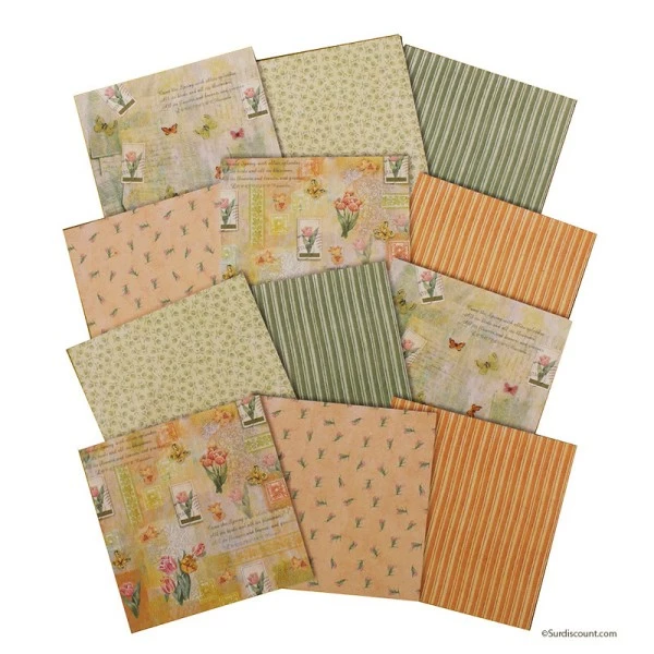 Grosses soldes ✨ Outils Divers Kit Papier 30x30cm Scrapbooking 12 Feuilles - Erica 😍 4 Grosses soldes ✨ Outils Divers Kit Papier 30x30cm Scrapbooking 12 Feuilles - Erica 😍 – Image 2