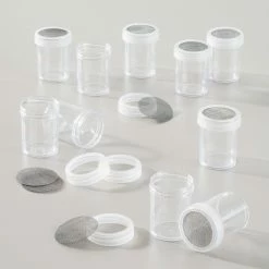 De gros 😀 Artif Outils Divers Lot De 10 Flacons Vides Avec Embout Tamis, Saupoudreuses ø 36 Mm Haut 45 Mm, Contenant 25 Ml ⭐