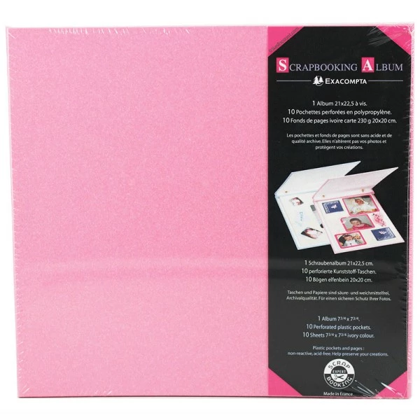 Coupon 😍 Outils Divers Album Scrapbooking 21 X 22.5Cm Rose - Exacompta ⌛ 3 Coupon 😍 Outils Divers Album Scrapbooking 21 X 22.5Cm Rose - Exacompta ⌛