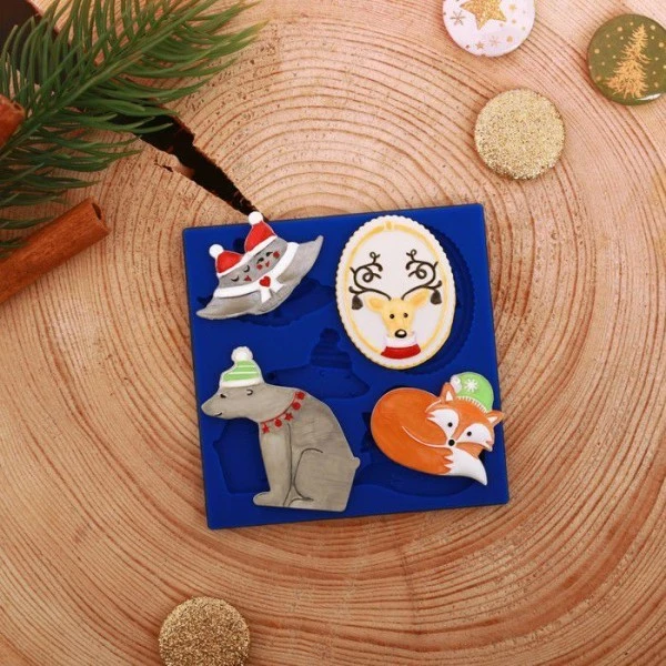 Acheter ✨ Czech Beads Exclusive Outils Divers Moule Silicone "hiver Animaux" 8 × 8 Cm, Résine, Fleur Cabochon, De Noël, Savon, Uv Résine, Polymère ⌛ 4 Acheter ✨ Czech Beads Exclusive Outils Divers Moule Silicone "hiver Animaux" 8 × 8 Cm, Résine, Fleur Cabochon, De Noël, Savon, Uv Résine, Polymère ⌛ – Image 2