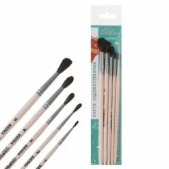 Grosses soldes 😀 Czech Beads Exclusive Outils Divers Calligrata Ensemble De Brosses, Art, Artiste, Écureuil Naturel Brosse à Cheveux 5 Pièces, No. 4 (Ron 🤩