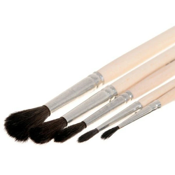 Grosses soldes 😀 Czech Beads Exclusive Outils Divers Calligrata Ensemble De Brosses, Art, Artiste, Écureuil Naturel Brosse à Cheveux 5 Pièces, No. 4 (Ron 🤩 4 Grosses soldes 😀 Czech Beads Exclusive Outils Divers Calligrata Ensemble De Brosses, Art, Artiste, Écureuil Naturel Brosse à Cheveux 5 Pièces, No. 4 (Ron 🤩 – Image 2