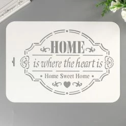 Offres 🎁 Czech Beads Exclusive Outils Divers Pochoir En Plastique "la Maison Est" 22x31 Cm, Police, Cookies, Fichier Coupé, Artisanat, Décoration ⌛ -Matériel loisirs Soldes unnamed file 632