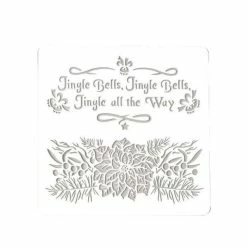 Coupon 🧨 Czech Beads Exclusive Outils Divers Pochoir En Plastique "Jingle Bells" 15x15 Cm, Cookies, Fichier Coupé, Artisanat, Décoration Murale à ✔️