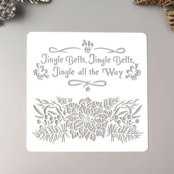 Coupon 🧨 Czech Beads Exclusive Outils Divers Pochoir En Plastique "Jingle Bells" 15x15 Cm, Cookies, Fichier Coupé, Artisanat, Décoration Murale à ✔️ 4 Coupon 🧨 Czech Beads Exclusive Outils Divers Pochoir En Plastique "Jingle Bells" 15x15 Cm, Cookies, Fichier Coupé, Artisanat, Décoration Murale à ✔️ – Image 2