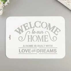 Nouveau ⭐ Czech Beads Exclusive Outils Divers "Bienvenue" Pochoir 22x31 Cm, Vinyle, Police, Cookies, Fichier Coupé, Artisanat, Décoration Murale à 😉 -Matériel loisirs Soldes unnamed file 639