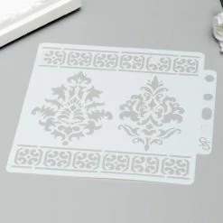 Meilleure vente 👍 Czech Beads Exclusive Outils Divers Pochoir En Plastique "Damas Ornement" 13x14 Cm, Fichier Coupé, Artisanat, Décoration Murale De La Ma 👍 -Matériel loisirs Soldes unnamed file 645