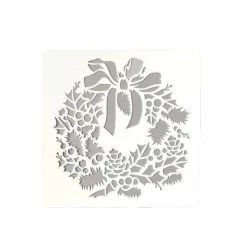 Coupon 👏 Czech Beads Exclusive Outils Divers Pochoir En Plastique "couronne De Nouvel An" 15x15 Cm, Police, Artisanat, Décoration Murale à La Mai 🤩