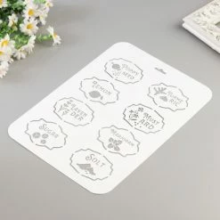 Meilleure vente 🛒 Czech Beads Exclusive Outils Divers Pochoir "épices 5" 22x31 Cm, Vinyle, Police, Cookies, Fichier Coupé, Artisanat, Décoration Murale De ❤️ -Matériel loisirs Soldes unnamed file 662