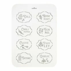 Budget 🔥 Czech Beads Exclusive Outils Divers Épices Pochoir 22x31 Cm, Vinyle, Police, Cookies, Fichier Coupé, Artisanat, Décoration Murale à La M 😀