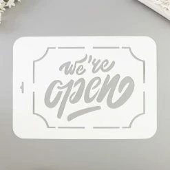 Remise ✔️ Czech Beads Exclusive Outils Divers Pochoir "nous Sommes Ouverts" 22x31 Cm, Police, Cookies, Fichier Coupé, Artisanat, Décoration Murale 👏 -Matériel loisirs Soldes unnamed file 680