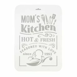 Bon marché 🔥 Czech Beads Exclusive Outils Divers Pochoir "cuisine De Mère" 22x31 Cm, Police, Cookies, Fichier Coupé, Artisanat, Décoration Murale De ✔️