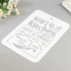 Bon marché 🔥 Czech Beads Exclusive Outils Divers Pochoir "cuisine De Mère" 22x31 Cm, Police, Cookies, Fichier Coupé, Artisanat, Décoration Murale De ✔️ -Matériel loisirs Soldes unnamed file 692