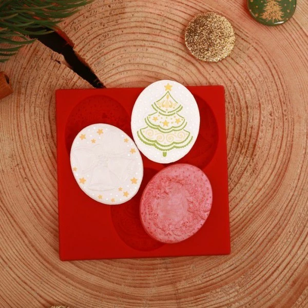 Meilleur prix 🤩 Czech Beads Exclusive Outils Divers Moule Silicone "camées De Noël, Dos Plat," 8x8 Cm, Cabochons, Noël, Savon, Résine Uv, Pâte Polymère, 🎁 5 Meilleur prix 🤩 Czech Beads Exclusive Outils Divers Moule Silicone "camées De Noël, Dos Plat," 8x8 Cm, Cabochons, Noël, Savon, Résine Uv, Pâte Polymère, 🎁 – Image 3