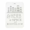 Offres 👏 Czech Beads Exclusive Outils Divers "Herb épices" Pochoir 22x31 Cm, Police, Cookies, Fichier Coupé, Artisanat, Décoration Murale De La M 🤩