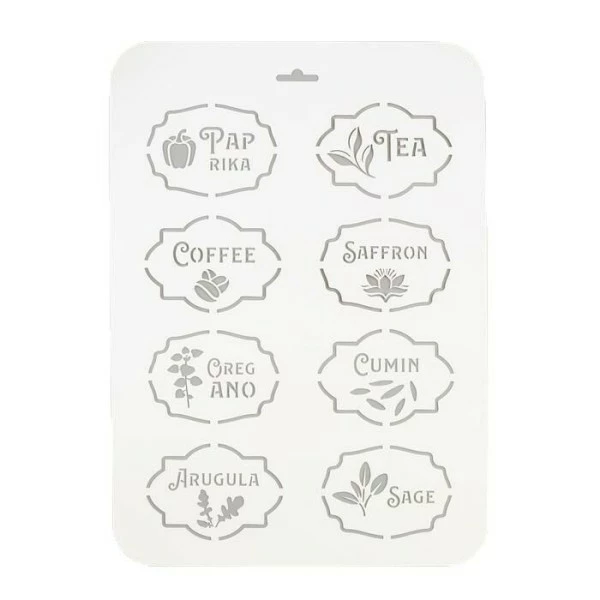 Meilleure affaire ⌛ Czech Beads Exclusive Outils Divers Pochoir "épices 4" 22x31 Cm, Vinyle, Police, Cookies, Fichier Coupé, Artisanat, Décoration Murale De ❤️ 3 Meilleure affaire ⌛ Czech Beads Exclusive Outils Divers Pochoir "épices 4" 22x31 Cm, Vinyle, Police, Cookies, Fichier Coupé, Artisanat, Décoration Murale De ❤️