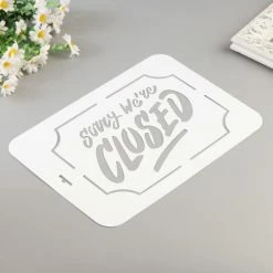 Meilleur prix 🎉 Czech Beads Exclusive Outils Divers "Désolé Fermé" Pochoir 22x31 Cm, Police, Cookies, Fichier Coupé, Artisanat, Décoration Murale à La M ✨ -Matériel loisirs Soldes unnamed file 726