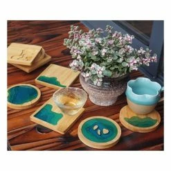 Nouveau 😉 Czech Beads Exclusive Outils Divers 1pc Ronde 2 Vague De L'Océan Coaster En Bois Outil De Base Pour La Décoration De La Maison Coupe Du 😀 -Matériel loisirs Soldes unnamed file 791