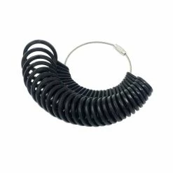 Vente flash 🎁 Czech Beads Exclusive Outils Divers 1 Set Black Uk Us Taille Européenne Rond En Plastique Anneau Universel Des Outils De Mesure, Le Prof ❤️