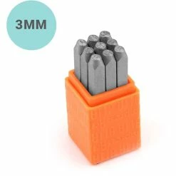 Nouveau 🎉 ImpressArt Tampons Poinçons ImpressArt Set Tampons Chiffres Pour Gravure Sur Métal - Helvetica - 9 Pcs 😍