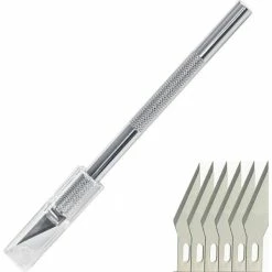 Matériel loisirs Soldes 20 Grosses soldes 🌟 Efco Outils Divers Couteau De Précision, Scalpel Avec 6 Lames Et Capuchon, Coupe Papier Scrapbooking ⌛